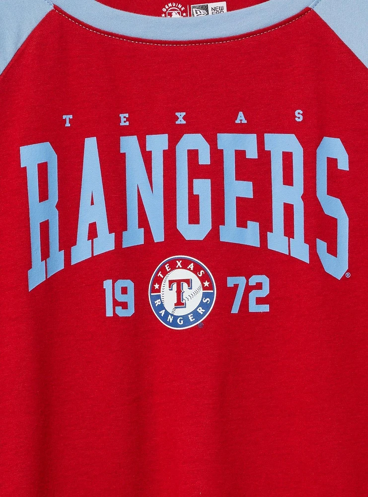 Texas Rangers Fitted Cotton Varsity Tee