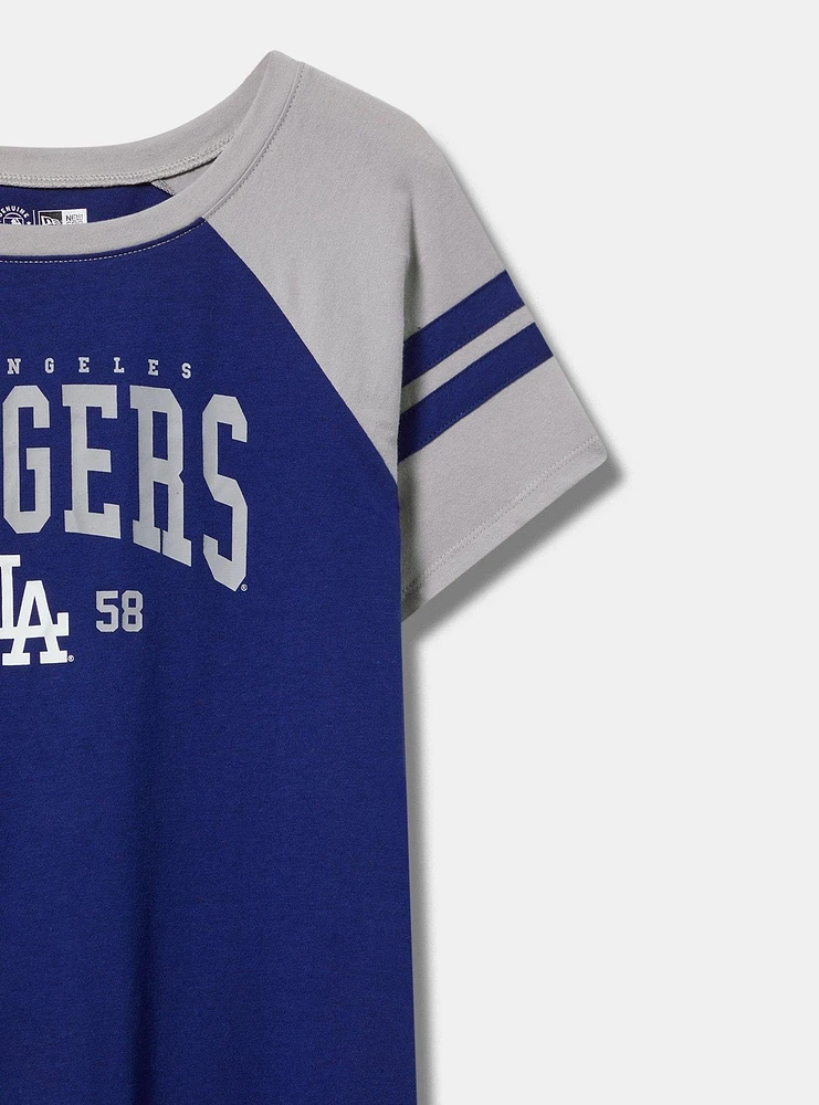 Los Angeles Dodgers Fitted Cotton Varsity Tee