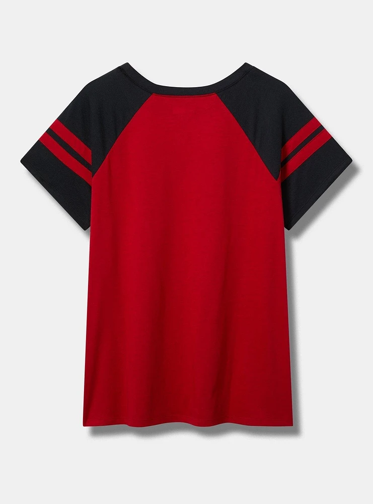 Cincinnati Reds Fitted Cotton Varsity Tee