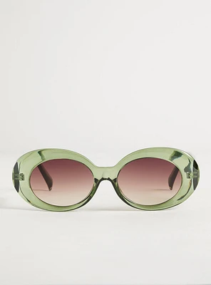 Rounded Ombre Lens Sunglasses