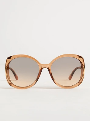 Side Cutout Oversized Sunglasses