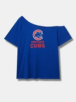 Chicago Cubs Cotton Off-Shoulder Tee