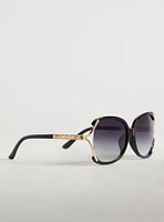 Side Cut-Out Square Sunglasses