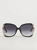 Side Cut-Out Square Sunglasses