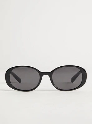 Oval Smoke Lens Sunglasses