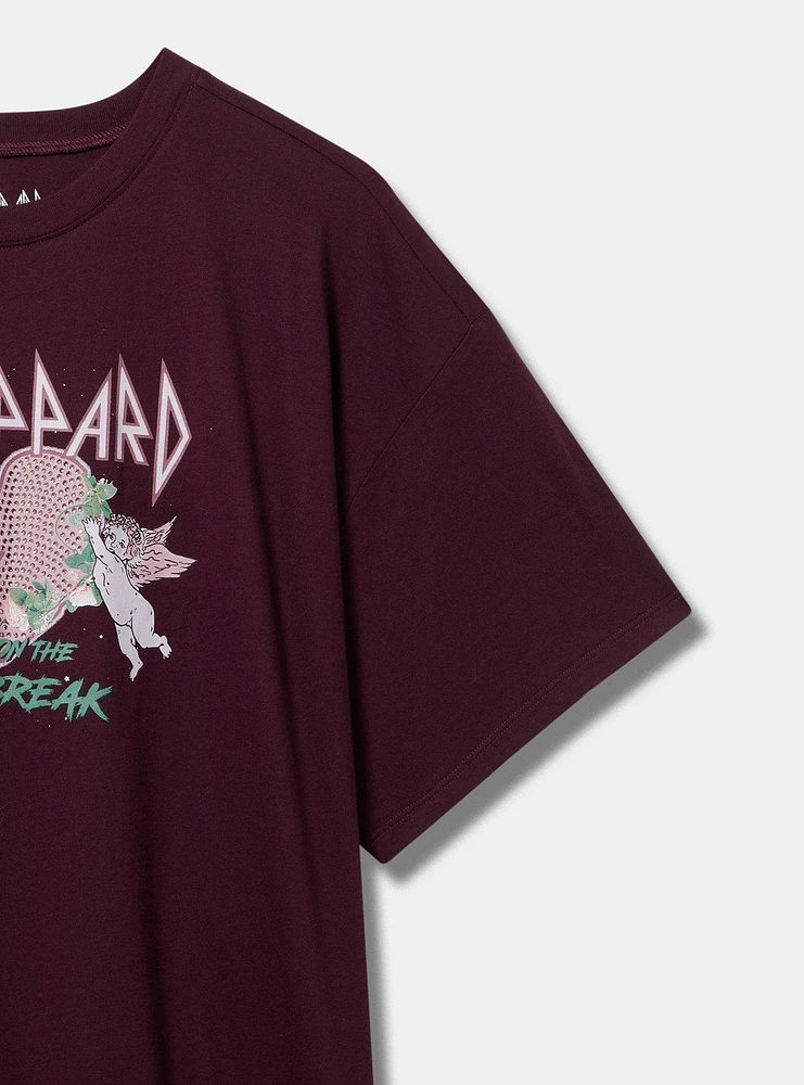 Def Leppard Oversized Fit Crew Cotton Tee