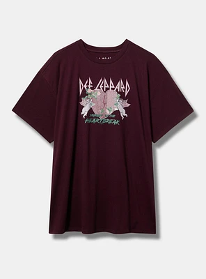 Def Leppard Oversized Fit Crew Cotton Tee