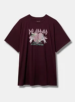 Def Leppard Oversized Fit Crew Cotton Tee