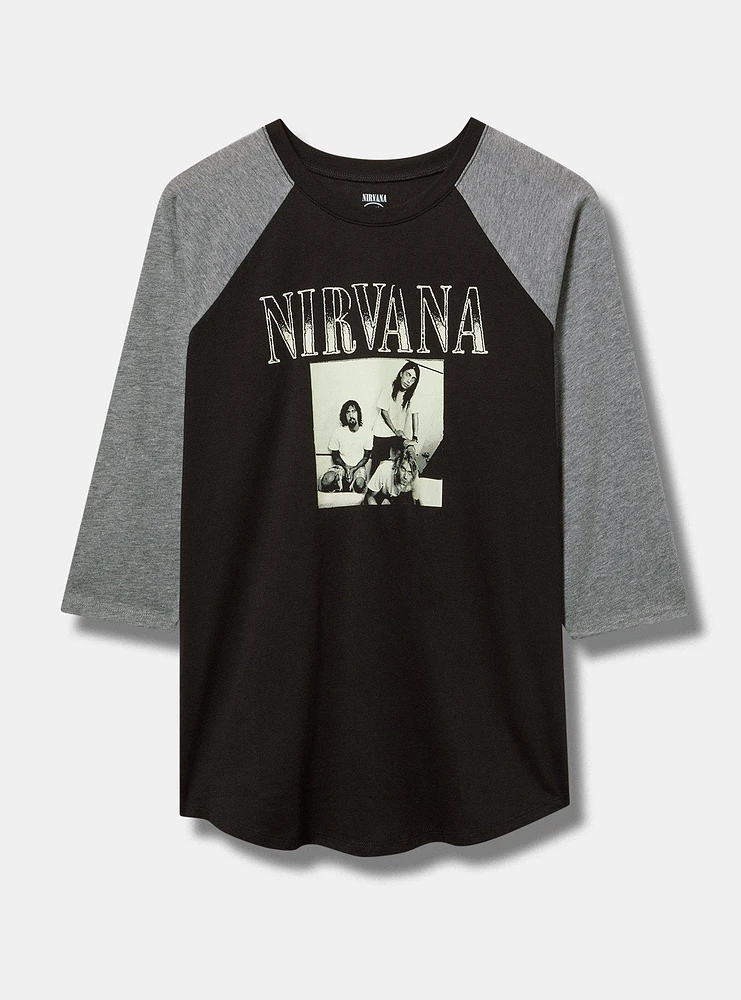 Nirvana Raglan Cotton Tee