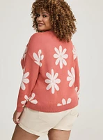 Daisy Crew Neck Pullover Sweater