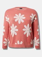 Daisy Crew Neck Pullover Sweater