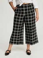 Pull-On Wide Leg Crop Pant