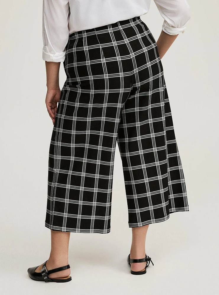 Pull-On Wide Leg Crop Pant