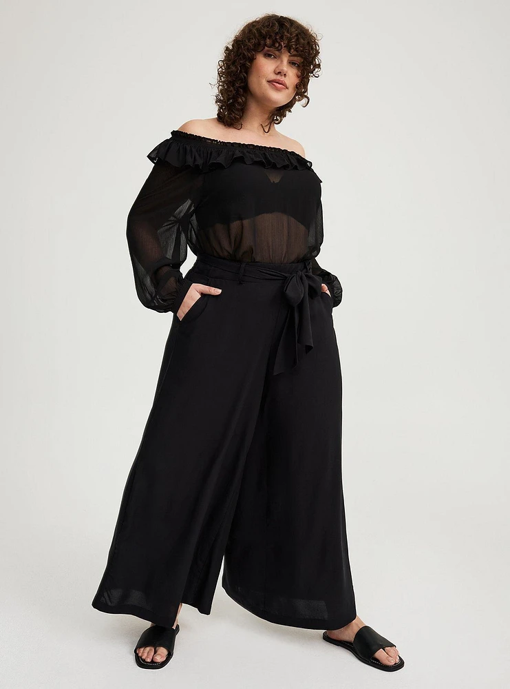 Pull-On Super Wide Leg Pant