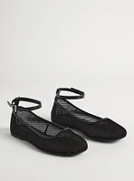 Mesh Ankle Strap Flat (WW