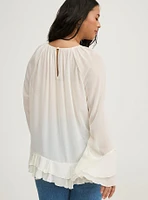 Ruffle Long Sleeve Top