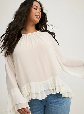 Ruffle Long Sleeve Top