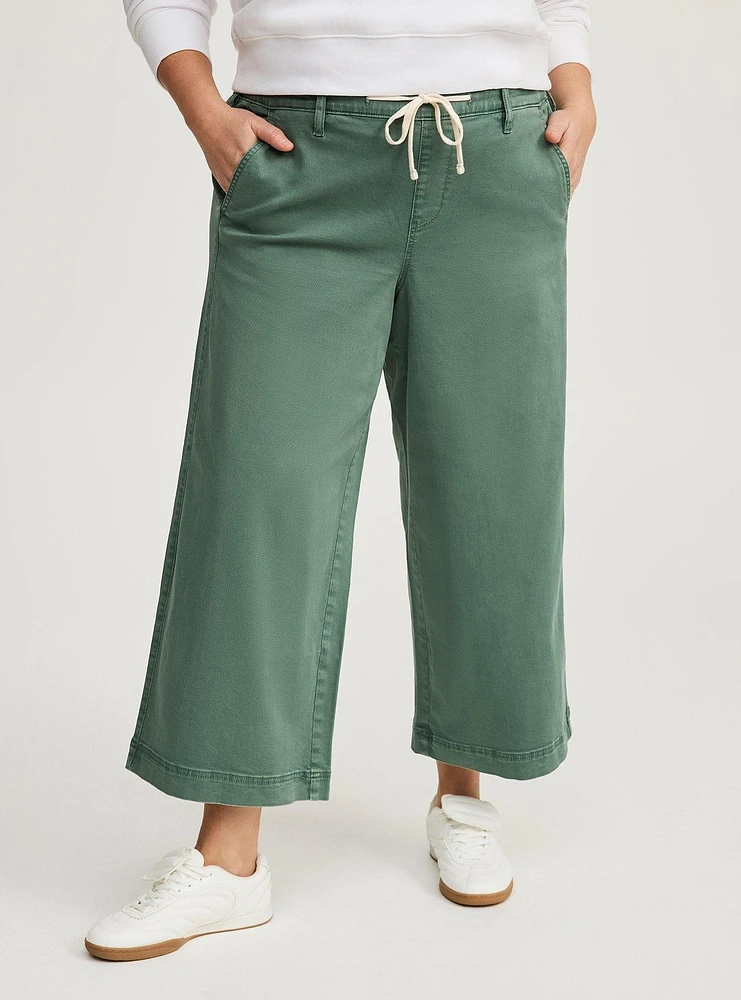 Weekend Wide Leg Ankle Crop Pants