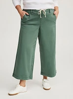 Pull-On Weekend Wide Leg Mid-Rise Crop