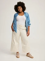 Pull-On Weekend Wide Leg Mid-Rise Crop