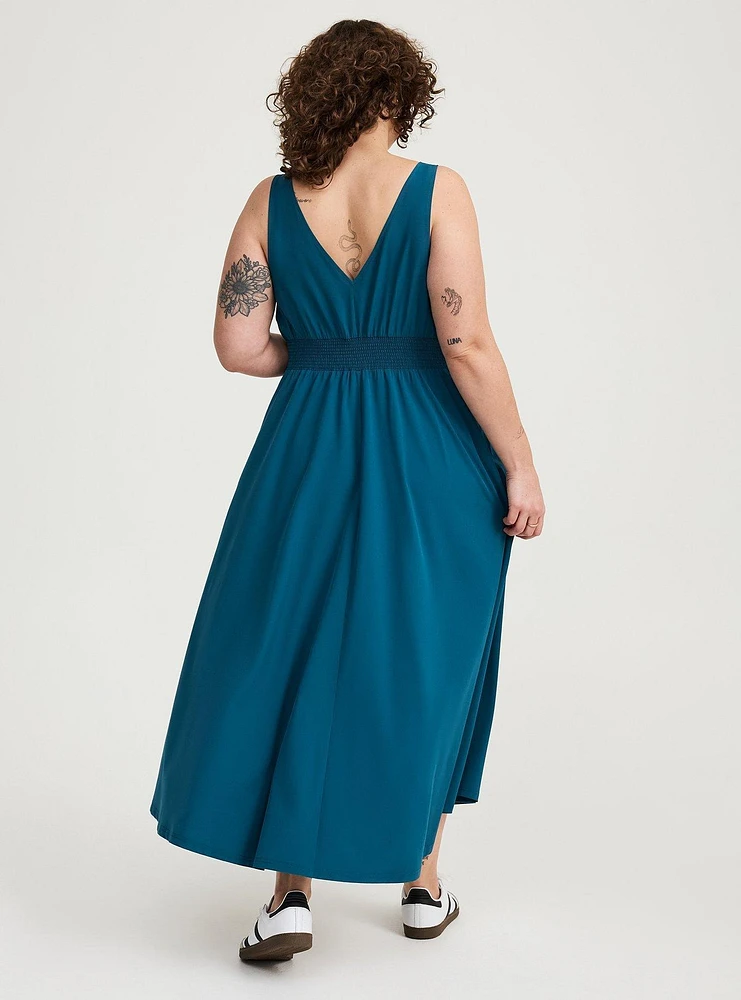 Stretch Woven Maxi Active Dress