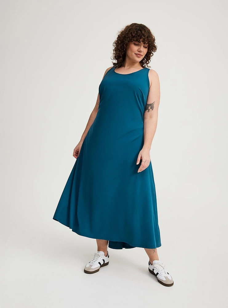 Stretch Woven Maxi Active Dress