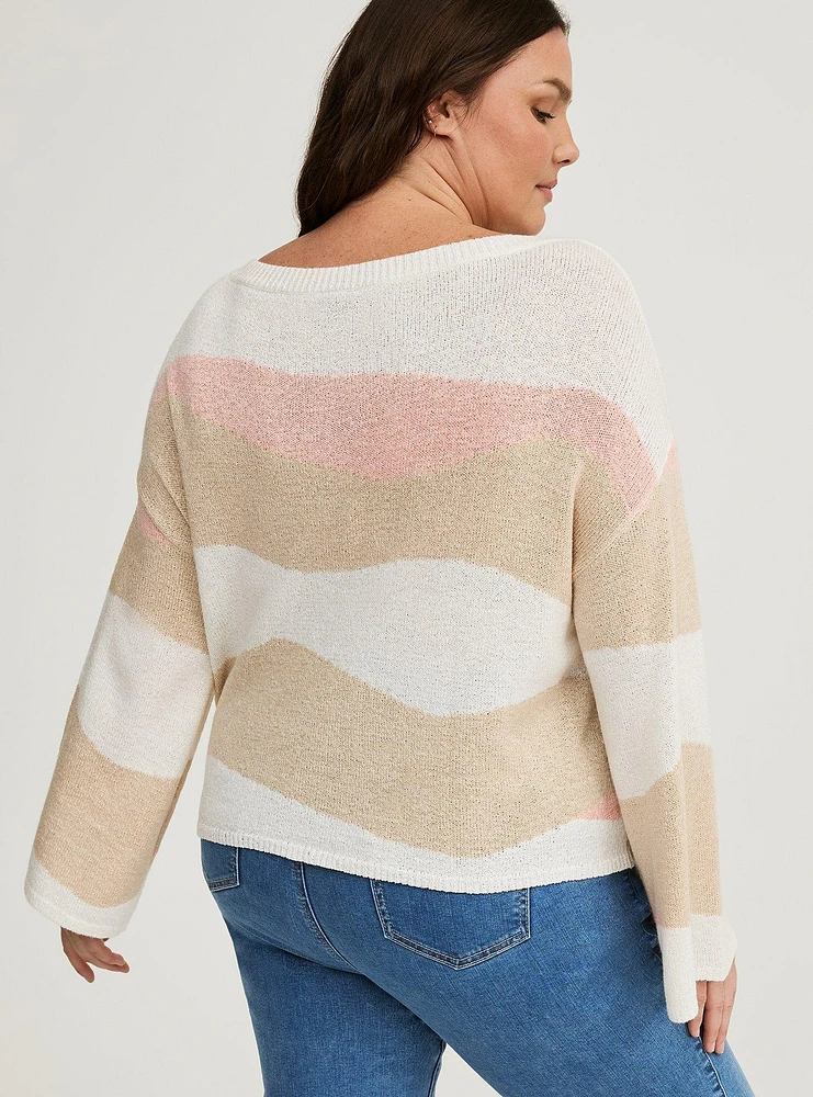 Boat Neck Pullover Sweater