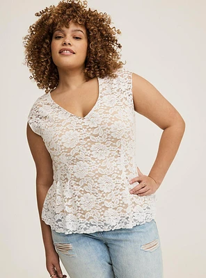 Cap Sleeve Lace Top