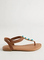 Turquoise T-Strap Sandal (WW