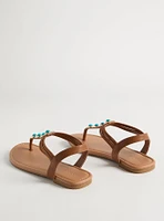 Turquoise T-Strap Sandal (WW