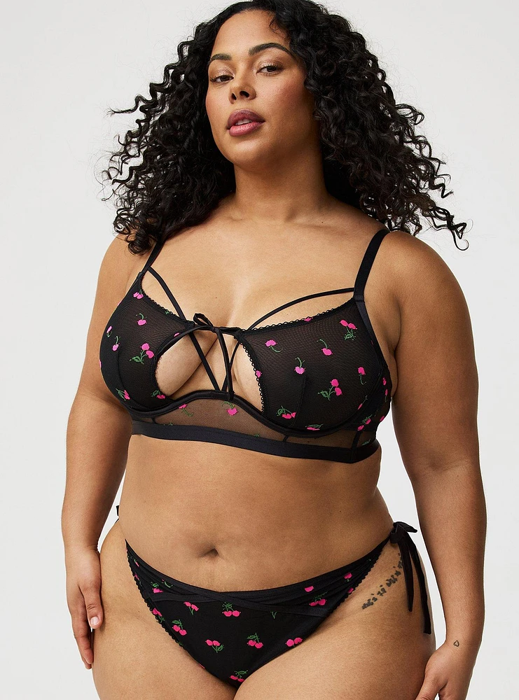 Cherry Lace Underwire Bra