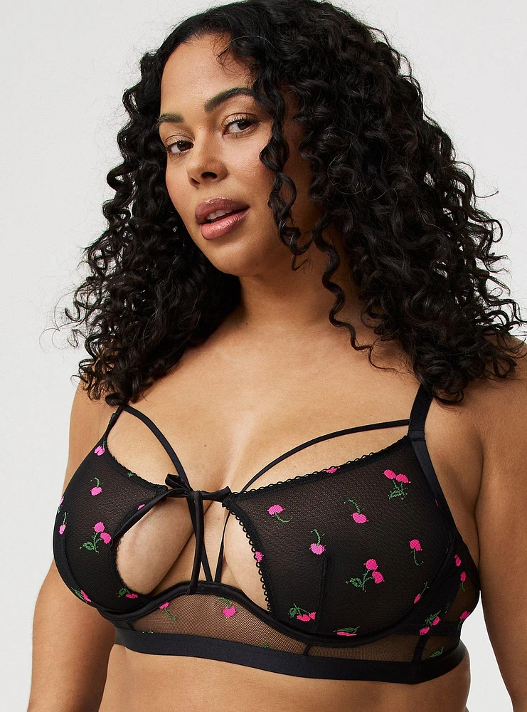 Cherry Lace Underwire Bra