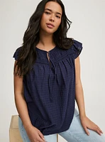 Smocked Yoke Top