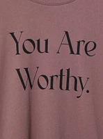 You Are Worthy Oversized Tunic Tee