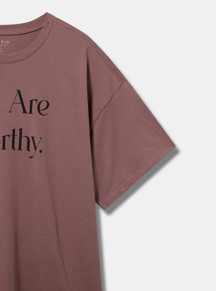 You Are Worthy Oversized Tunic Tee