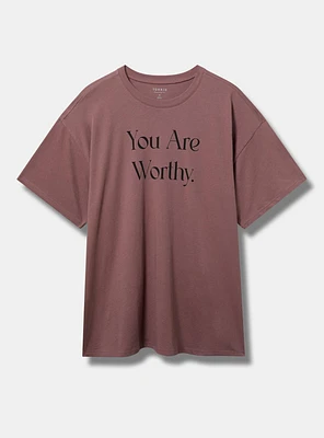 You Are Worthy Oversized Tunic Tee