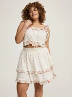 Mini Challis Ruffle Skirt Set