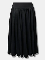 Wide Waistband Cotton Skirt