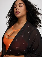 Mesh Kimono Cover-Up