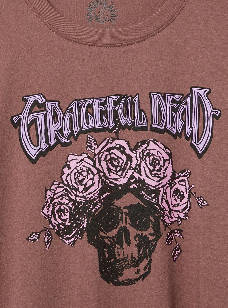 Grateful Dead Floral Skull Relaxed Cotton Crew Tee