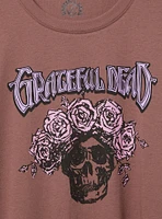 Grateful Dead Floral Skull Relaxed Cotton Crew Tee