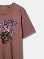 Grateful Dead Floral Skull Relaxed Cotton Crew Tee