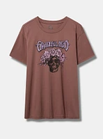 Grateful Dead Floral Skull Relaxed Cotton Crew Tee