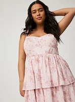 Sweetheart Tiered Midi Dress