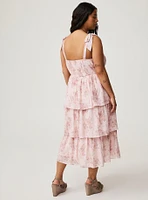 Sweetheart Tiered Midi Dress