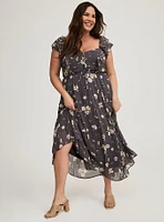 Maxi Ruffle Chiffon Dress