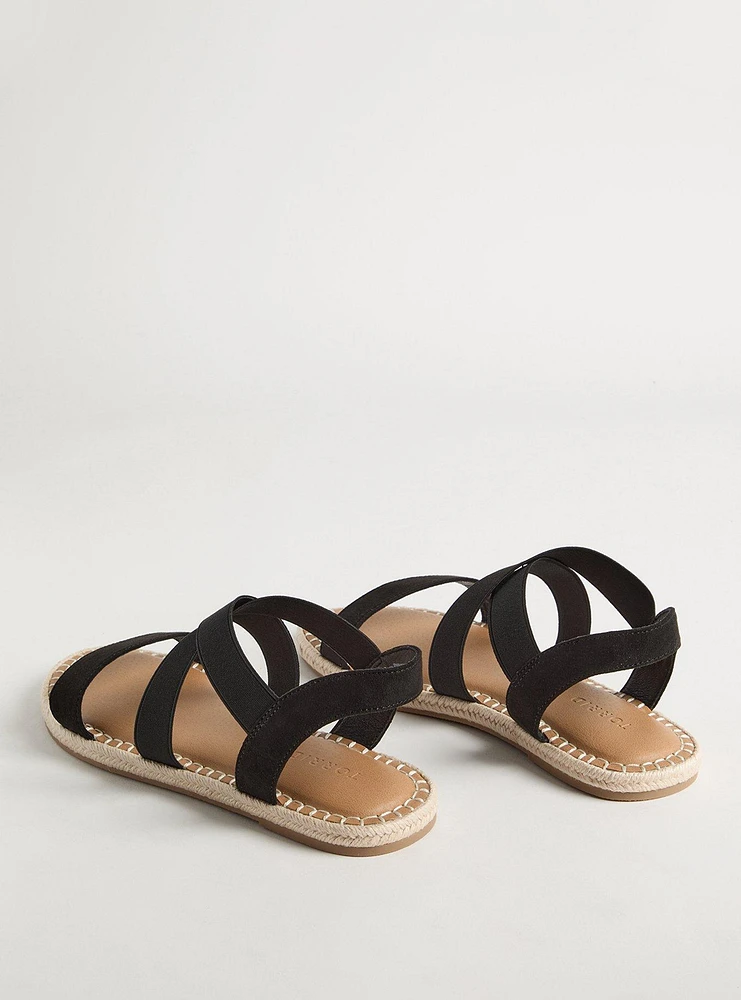 Stretch Band Espadrille Gladiator Sandal (WW