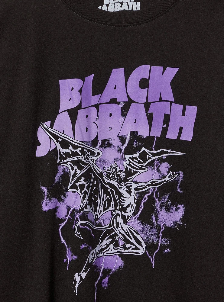 Black Sabbath Oversized Cotton Crew Tunic Tee