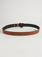 Heart Buckle Denim Belt