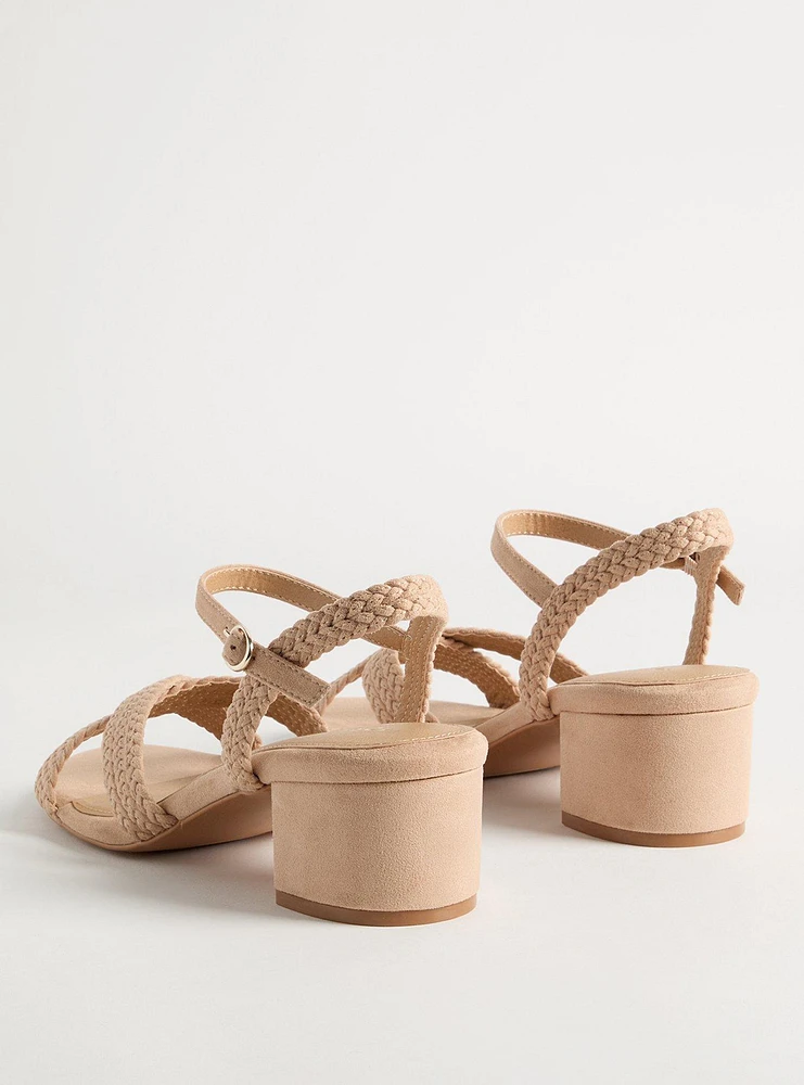 Braided Block Heel Sandal (WW